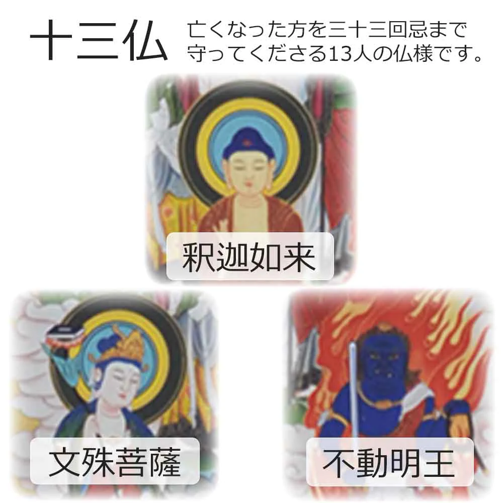 床掛軸 十三仏 桃山 3尺 - Image 4