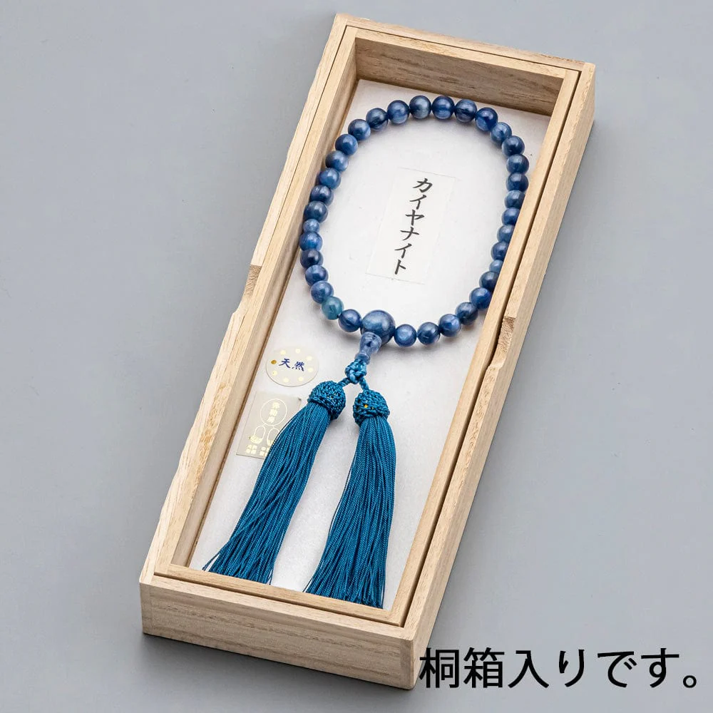数珠 カイヤナイト 共仕立 頭付正絹弥勒房 - Image 5