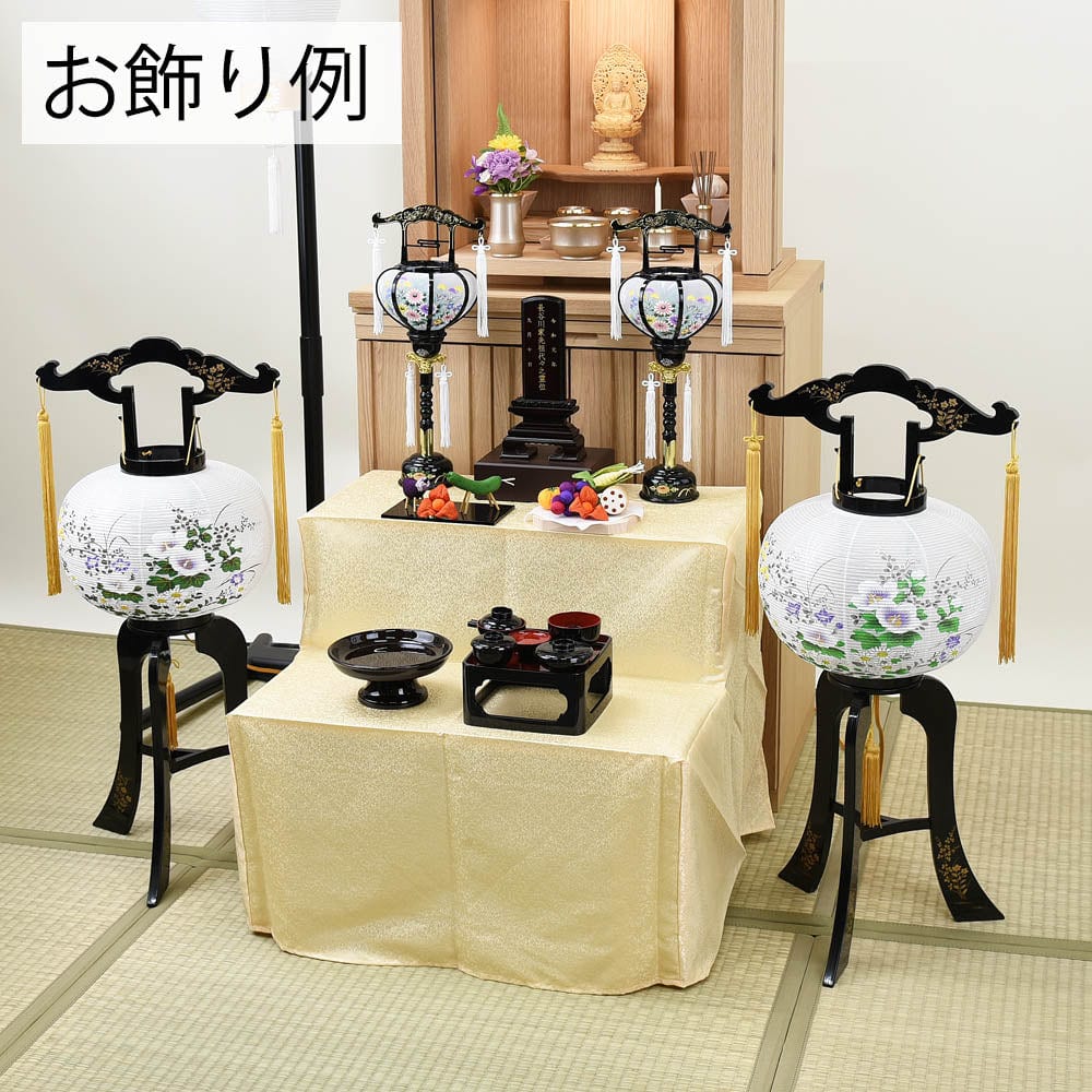 回転 9号 黒蒔絵 芙蓉萩  2個セット - Image 2