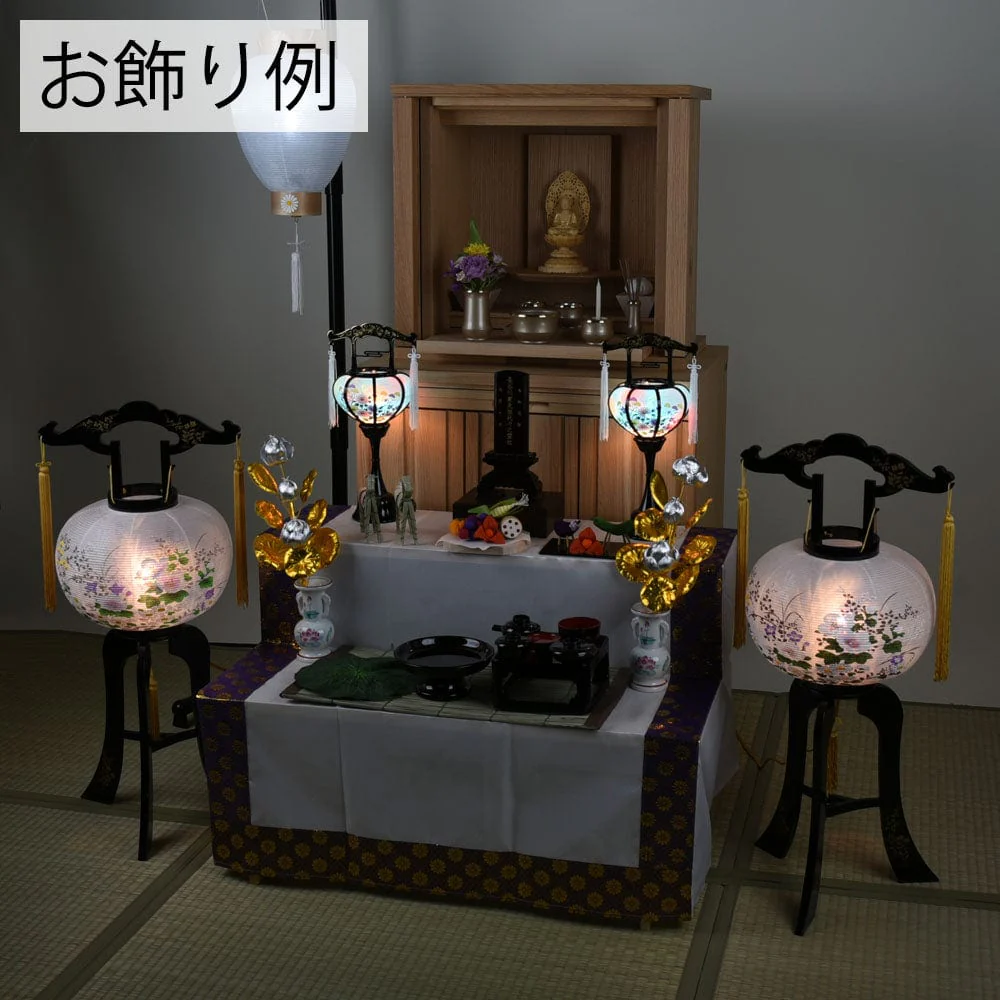 回転 9号 黒蒔絵 芙蓉萩  2個セット - Image 6