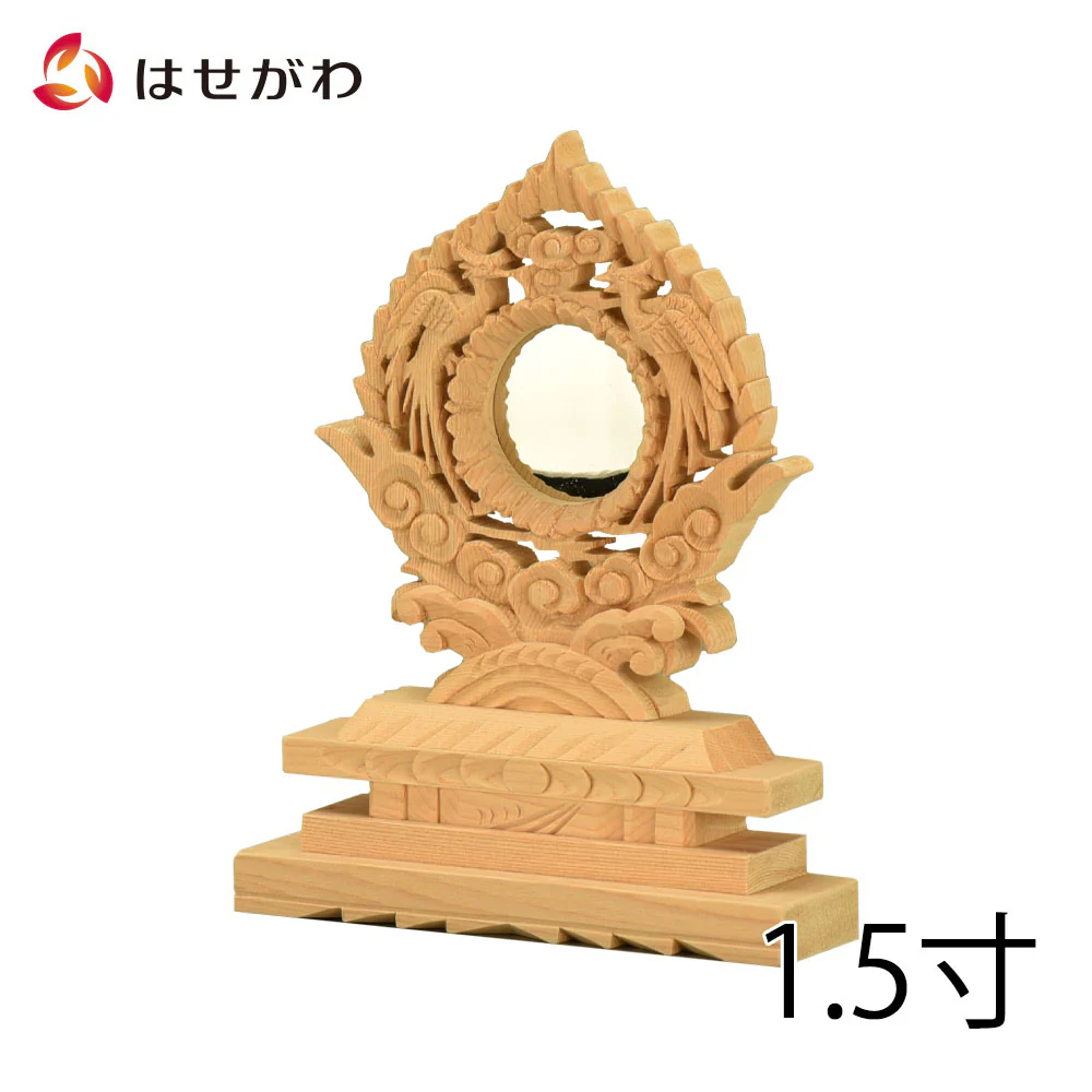 神具 御神鏡 新式 鳳凰 1.5寸