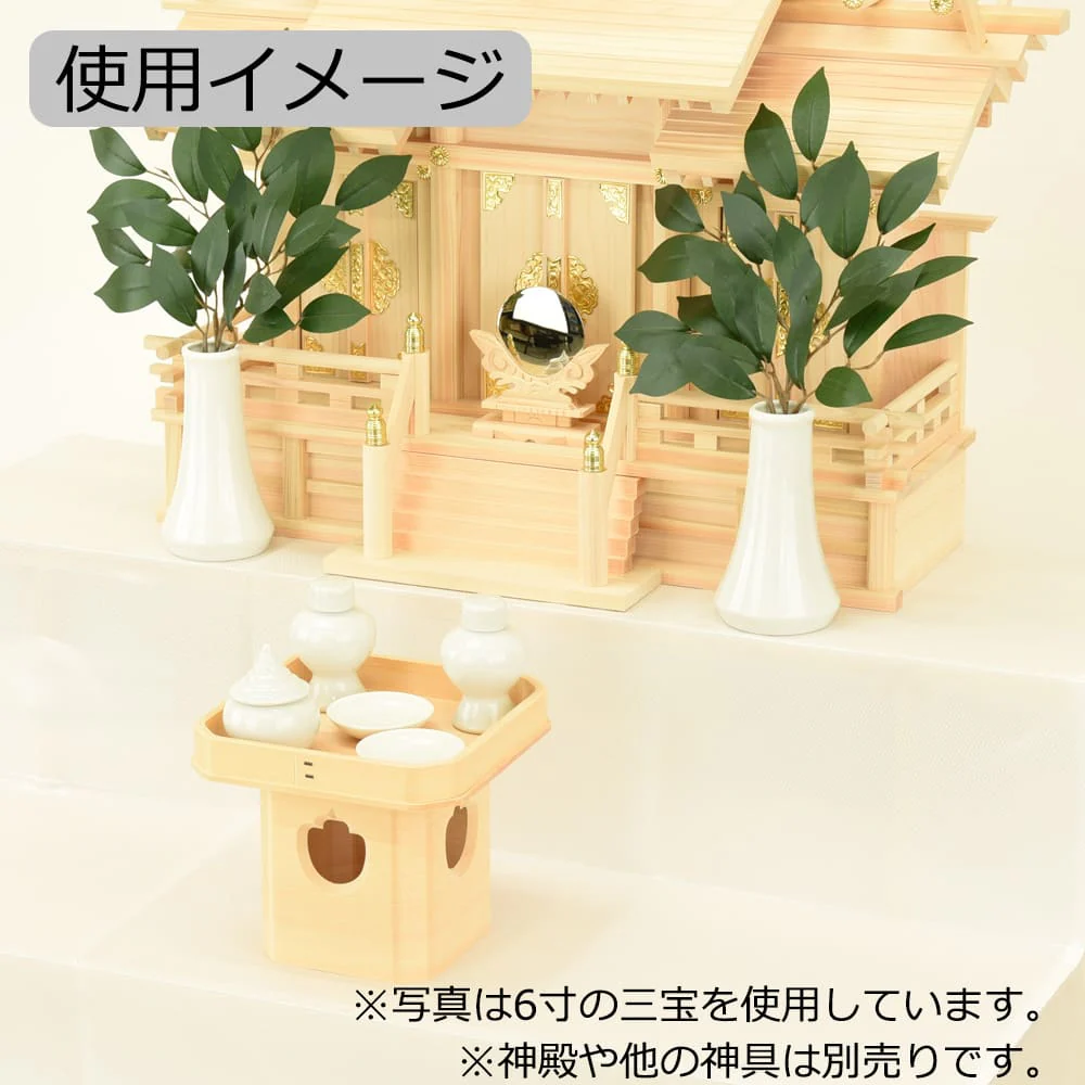 神具 三宝 木曽ひのき 7.0寸 - Image 3