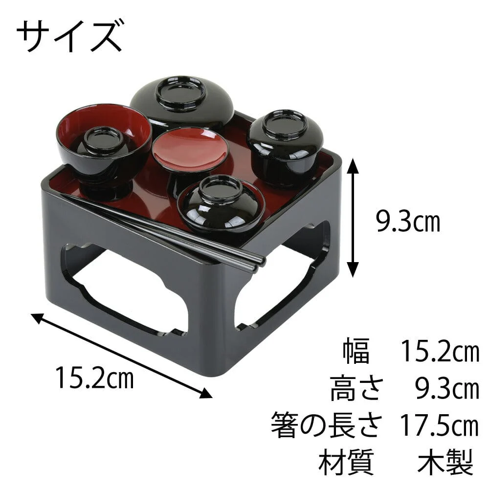 御霊具膳 高膳型 内朱 5.0寸 - Image 2