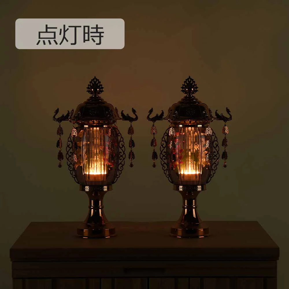 霊前灯 菊華灯 ブロンズ 10号 対 - Image 3