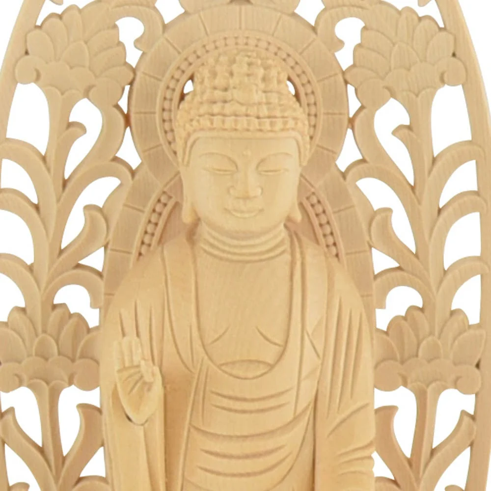 仏像 浄土 白木 丸台 3.5寸 - Image 4