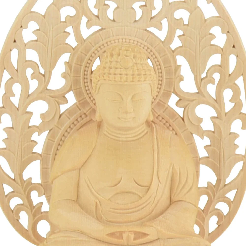 仏像 座弥陀 白木 丸台 2.0寸 - Image 4