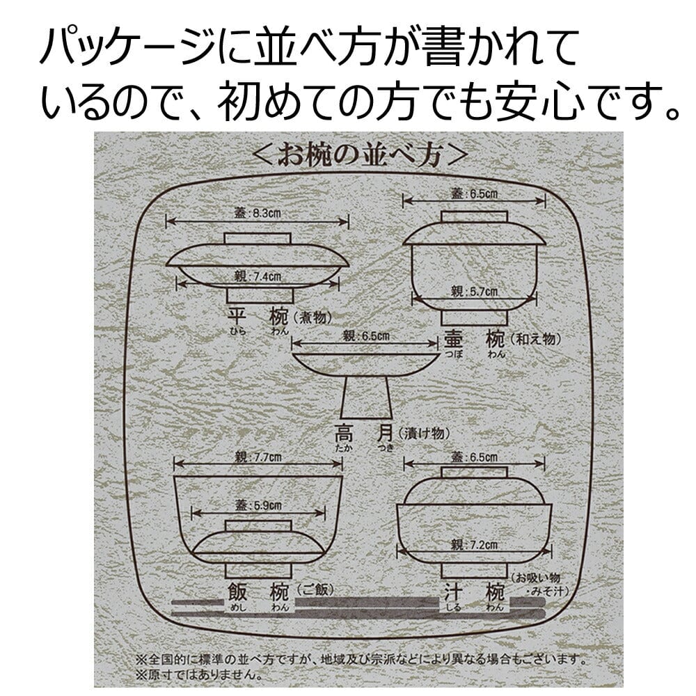 御霊具膳 PC 黒内朱 7.0寸 ご先祖様セット - Image 8