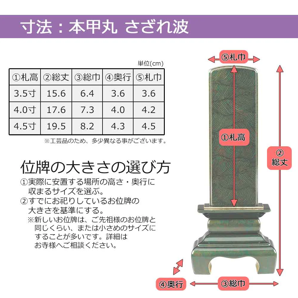 位牌 本甲丸 さざれ波 翡翠 - Image 8