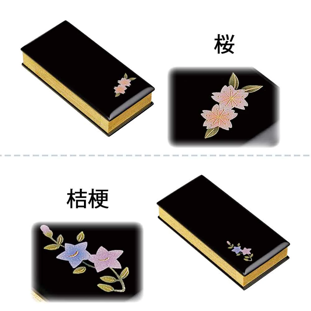 過去帳 蒔絵 黒 日付入 3.0寸 - Image 3