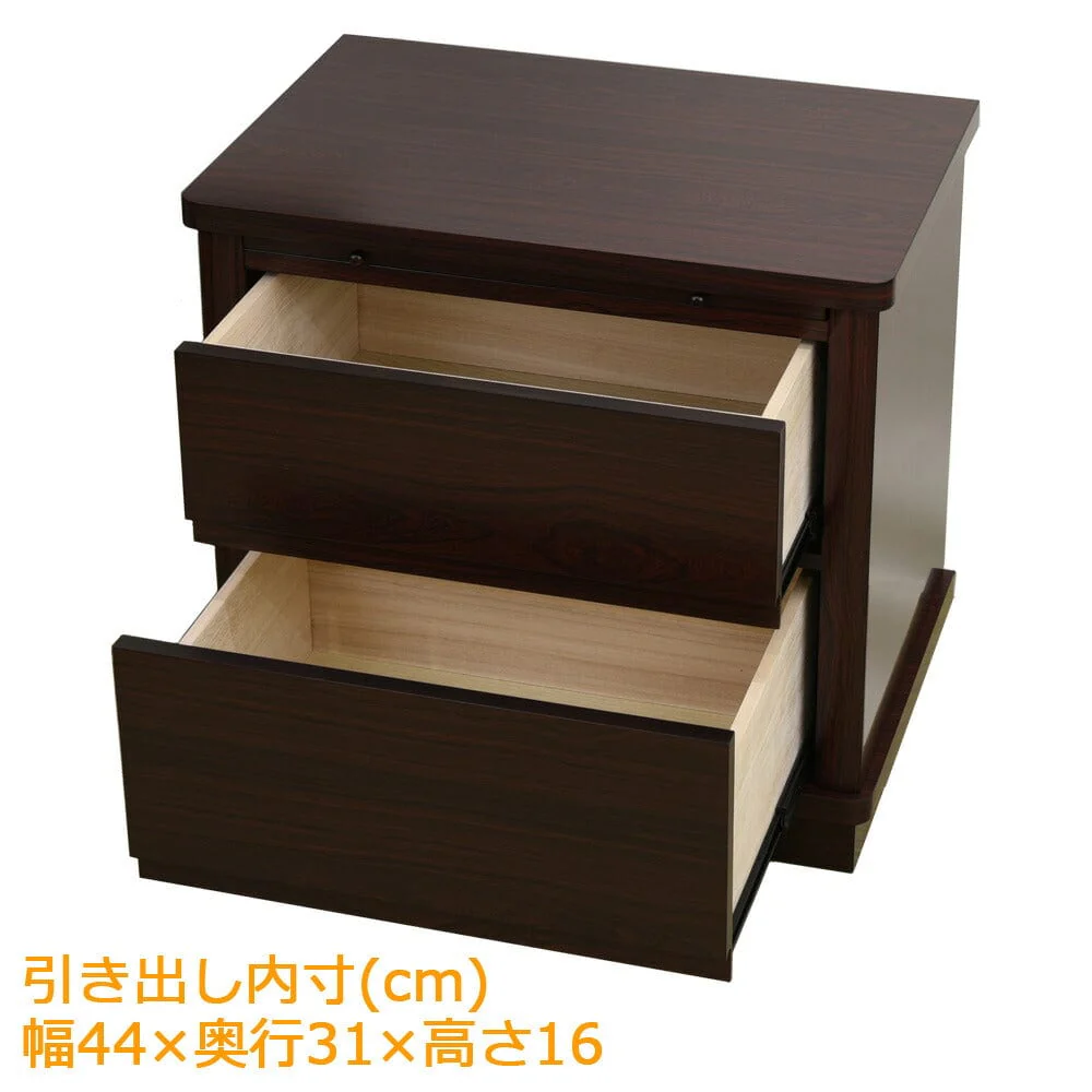 置台 紫檀調 膳引･引出付 高さ56cm - Image 3