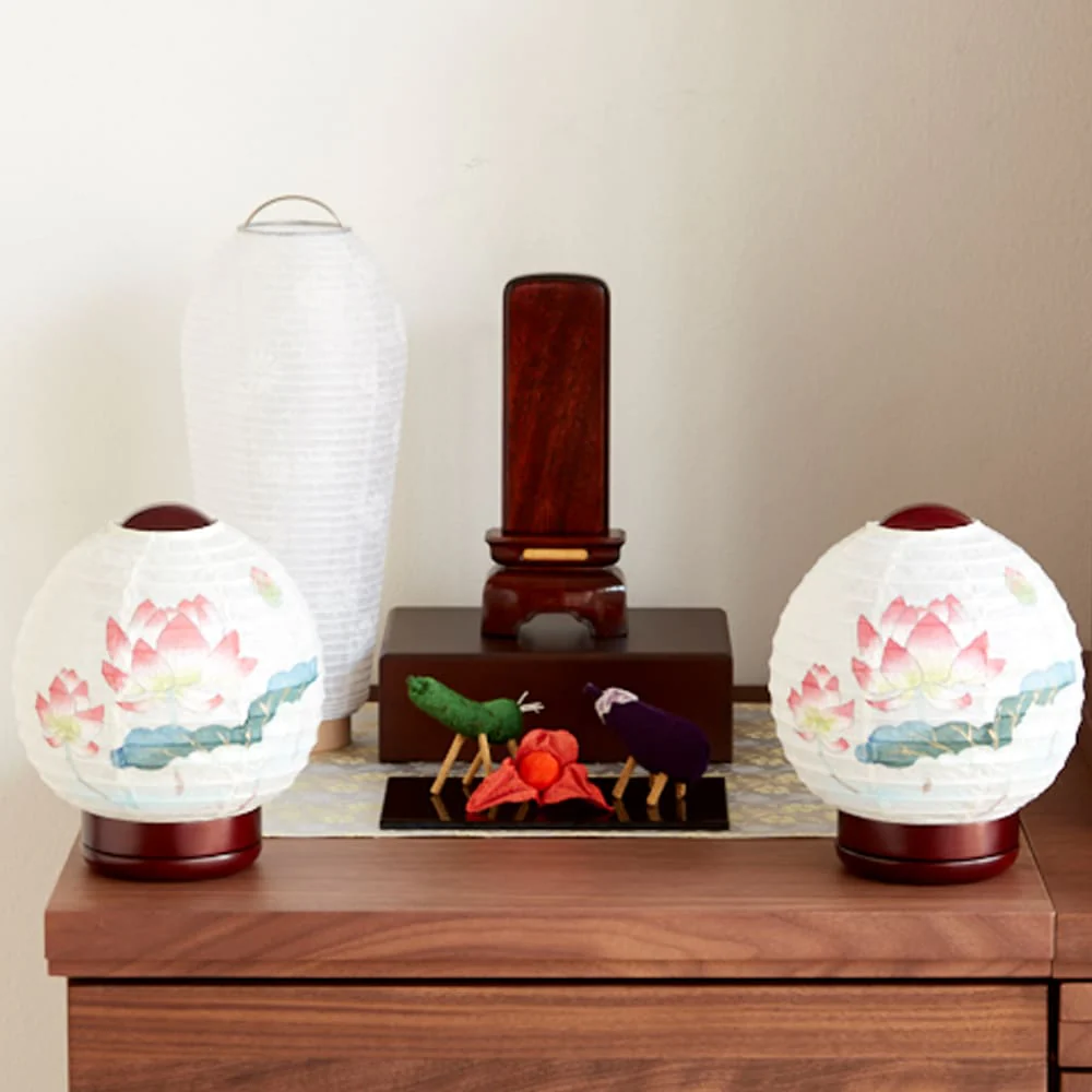 【WEB限定】ちりめん 牛馬飾り・お供物・お霊供膳セット - Image 5