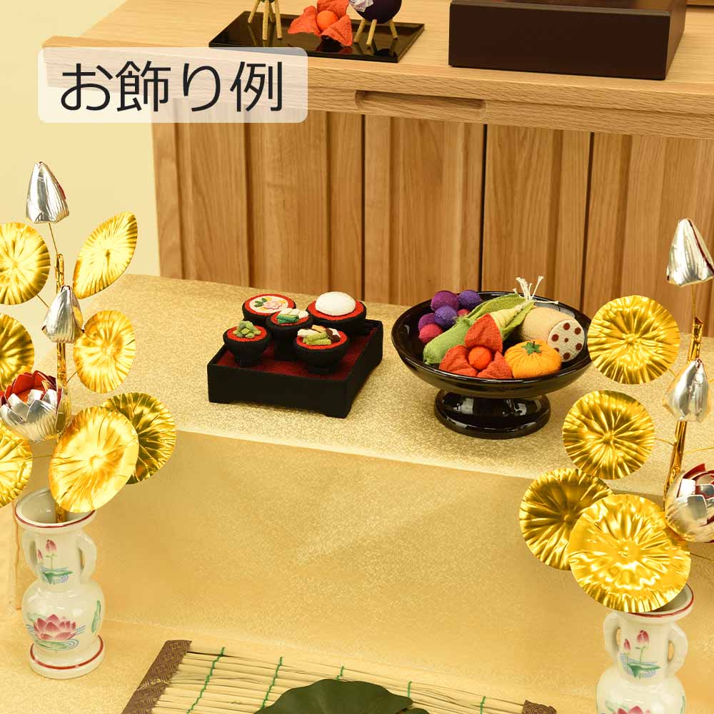 【WEB限定】ちりめん 牛馬飾り・お供物・お霊供膳セット - Image 13